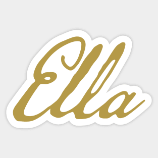 Ella Typography Gold Script Sticker